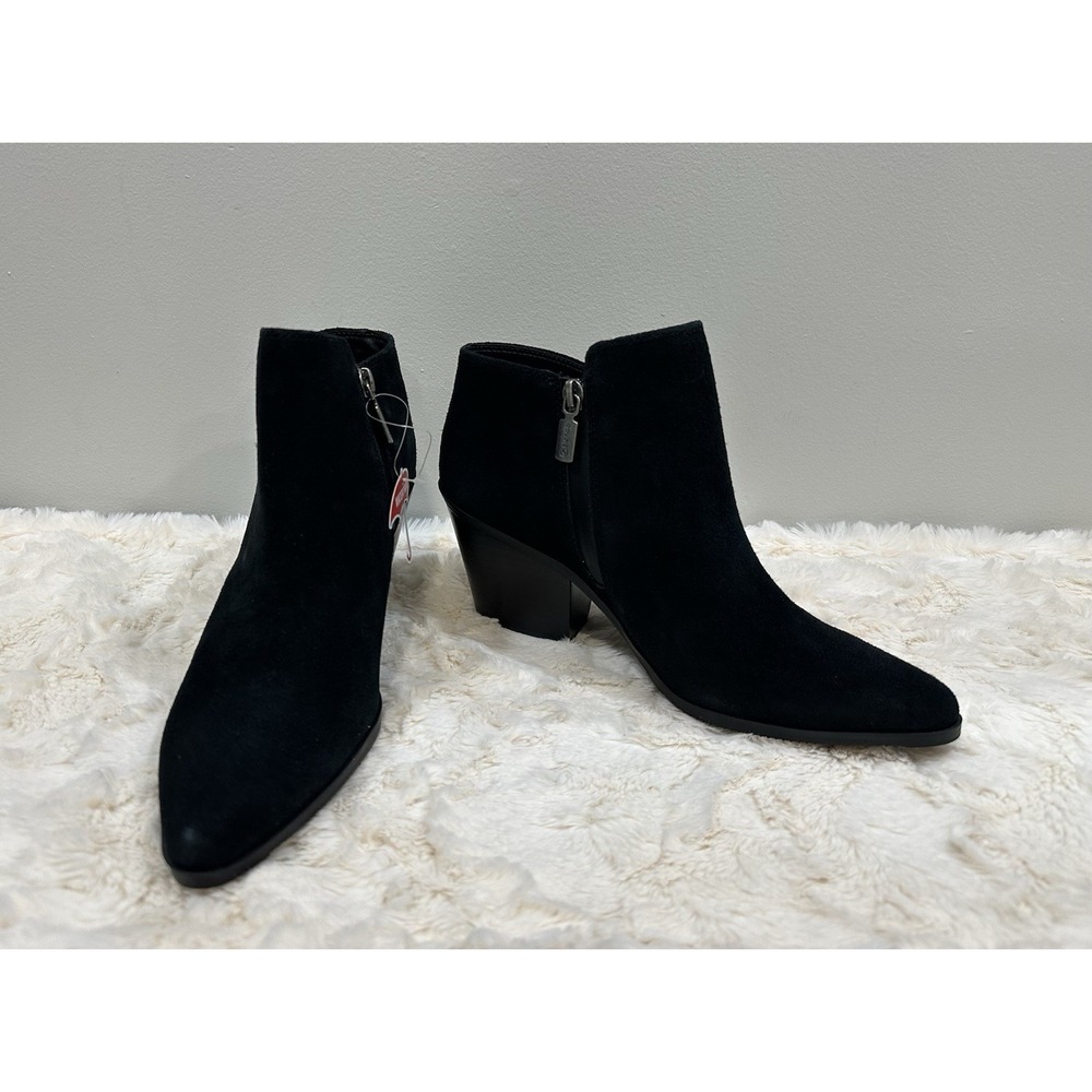 NWT‎ Blondo Noel Black Waterproof Leather Zip Ankle Bootie Women's Size 8.5M